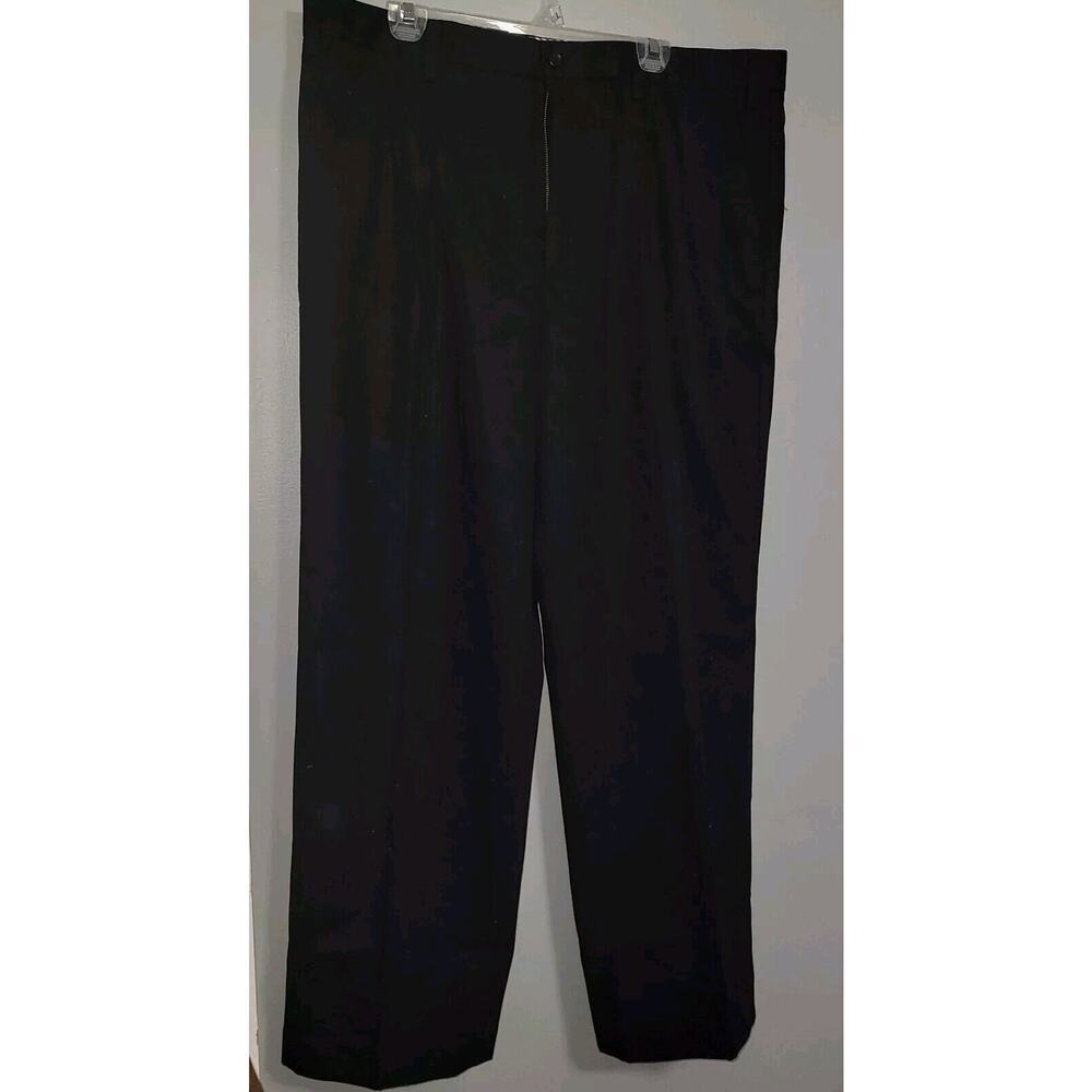 DENVER HAYES Men's Black Dress Pants Slacks Pleated Pressed Easy Care 40 32, Nwt